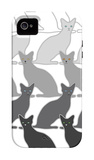 Black Cats iPhone 4/4S Case by Avalisa 