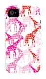 Pink Giraffe Pattern iPhone 4/4S Case por Avalisa