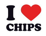 I Heart Chips Giclee Print