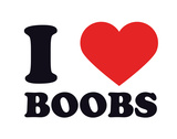 I Heart Boobs Giclee Print