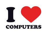 I Heart Computers Giclee Print