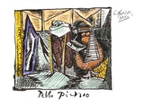 Femme Dessinant Femme Assoupie Sammlerdrucke von Pablo Picasso