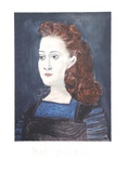 Femme a la Collerette Bleue Reproductions pour les collectionneurs par Pablo Picasso