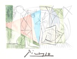Jouer de Flute et Gazelle Sammlerdrucke von Pablo Picasso