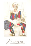 Arlequin a la Guitare Collectable Print by Pablo Picasso