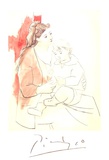 Maternite au Rideau Rouge Reproductions pour les collectionneurs par Pablo Picasso