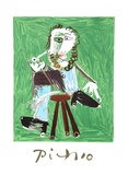 Homme A La Pipe Assise Sur Un Tabouret Reproductions pour les collectionneurs par Pablo Picasso