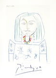 Portrait de Femme au Collier Reproductions pour les collectionneurs par Pablo Picasso