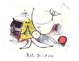 Femme sur la Plage Jouant au Balloon Reproductions pour les collectionneurs par Pablo Picasso