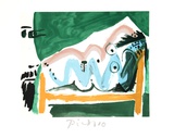 Ne Allongee et Tete D'Homme de Profil Reproductions pour les collectionneurs par Pablo Picasso