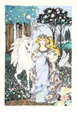 Girl with Unicorn Limitierte Auflage von Gina Tomao