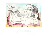 Nu Couche l'oiseau Sammlerdrucke von Pablo Picasso