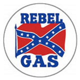 Rebel Gas Logo Round Plaque en métal