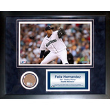Felix Hernandez Mini Dirt Collage Framed Memorabilia