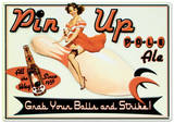 Pin Up Pale Ale Beer Bowling Tin Sign