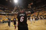 Indianapolis, IN - May 24: Miami Heat and Indiana Pacers - LeBron James Fotografie-Druck von Ron Hoskins