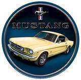 Ford Mustang Car Round Tin Sign