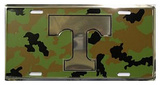 University of Tennessee Camo Chrome Cartel de chapa