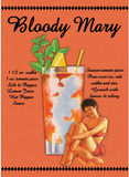 Bloody Mary Drink Recipe Sexy Girl Tin Sign
