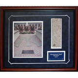 Monument Park Brick Slice Collage w/ Nameplate Framed Memorabilia