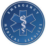 Emergency Medical Services EMS Ambulance Round Tin Sign