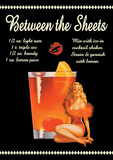 Between the Sheets Drink Recipe Sexy Girl Plaque en métal
