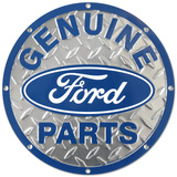 Ford Genuine Parts Diamond Plate Round Plaque en métal