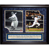Derek Jeter  / Lou Gehrig 2 Photo Collage Framed Memorabilia