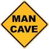 Man Cave Yellow Street Plaque en métal