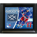 Marion Gaborik New York Rangers Game Used Net Photo Collage Framed Memorabilia