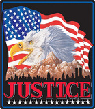 Justice American Eagle Flag Plaque en métal