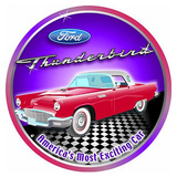 Ford Thunderbird Car Round Peltikyltit