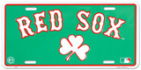 Red Sox Clover License Plate Tin Sign