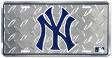 NY Yankees Diamond License Plate Tin Sign