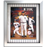 Derek Jeter Multi Image with Pop-Up Vertical w/ In The Game Dirt - (unsigned)igned Collage Framed Memorabilia