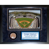 Dodger Stadium Mini Dirt Collage Framed Memorabilia