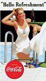 Drink Coca Cola Coke Hello Refreshment Beauty Tin Sign