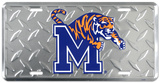 Memphis Tigers Diamond License Plate Tin Sign