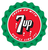 7Up Seven Up Soda Fresh Up You'll Like It Round Plechová cedule