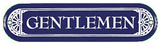 Gentlemen Men's Room Porcelain Wall sign