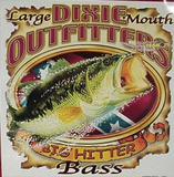 Dixie Outfitters Fishing Big Hitter Bass Tin Sign