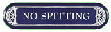 No Spitting Wall Sign