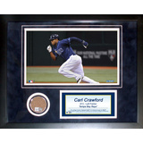 Carl Crawford Mini Dirt Collage Framed Memorabilia