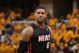 Indianapolis, IN - May 24: Miami Heat and Indiana Pacers - LeBron James Fotografie-Druck von Nathaniel S. Butler