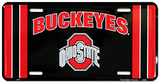 Ohio State Buckeye Black License Plate Tin Sign