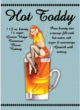 Hot Toddy Drink Sexy Girl Plaque en métal