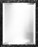 Black Lacquer Portrait Mirror Decorative Mirror