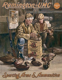 Remington - UMC Hunting Duck Decoy Maker Plaque en métal