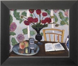 Still Life, Bouquet of Dahlias and White Book, 1923 Posters by Henri Matisse
