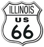Route 66 - Illinois Highway Road Tin Sign